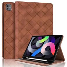 Per iPad Air 11 2025/2024 Custodia per tablet intelligente in pelle goffrata a rombo (marrone)