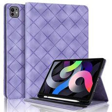 Per iPad Air 11 2025/2024 Custodia per tablet intelligente in pelle goffrata a rombo (viola)