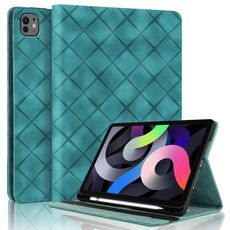 Per iPad Air 11 2025/2024 Custodia per tablet intelligente in pelle goffrata a rombo (verde)