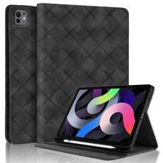 Per iPad Air 11 2025/2024 Custodia per tablet intelligente in pelle goffrata a rombo (nero)