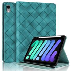 Per iPad mini 6 / mini 2024 Custodia per tablet intelligente in pelle goffrata a rombo (verde)