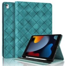 Per iPad 10.2 2021 / Air 10.5 Custodia per tablet intelligente in pelle goffrata a rombo (verde)