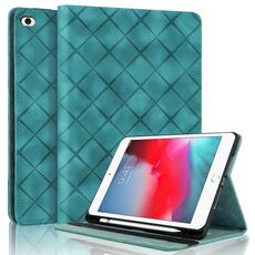 Per iPad mini 5/4/3/2/1 Custodia per tablet intelligente in pelle goffrata a rombo (verde)