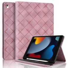 Per iPad Air / Air 2 / 9.7 2017 / 2018 Custodia per tablet intelligente in pelle goffrata a rombo (rosa)