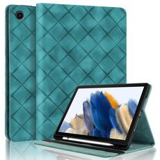 Per Samsung Galaxy Tab A8 10.5 X200 Custodia per tablet intelligente in pelle goffrata a rombo (verde)