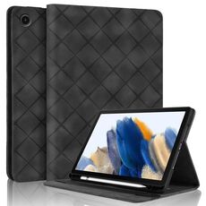 Per Samsung Galaxy Tab A8 10.5 X200 Custodia per tablet intelligente in pelle goffrata a rombo (nero)
