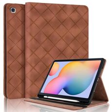 Per Samsung Galaxy Tab S6 Lite 2024 Custodia per tablet intelligente in pelle goffrata a rombo (marrone)