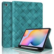 Per Samsung Galaxy Tab S6 Lite 2024 Custodia per tablet intelligente in pelle goffrata a rombo (verde)