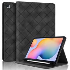 Per Samsung Galaxy Tab S6 Lite 2024 Custodia per tablet intelligente in pelle goffrata a rombo (nero)