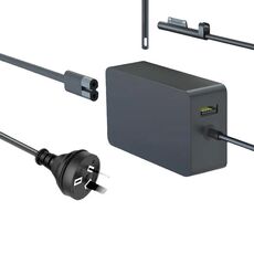 Per Microsoft Surface Laptop 65W 15V 4A Caricabatterie rapido con porta USB-A 5V 1A Adattatore CA Spina AU
