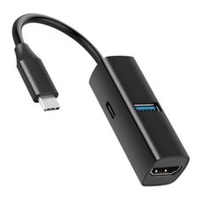 Adattatore per proiettore 4K Docking Station 3 in 1 USB3.0+PD+HDMI (nero)