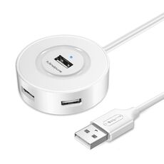 Mindpure US018 Espansione computer USB2.0 4 porte HUB, lunghezza: 1 m bianco