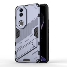 Per vivo V50 5G Global Punk Armor 2 in 1 PC + TPU Custodia per telefono con supporto (grigio)