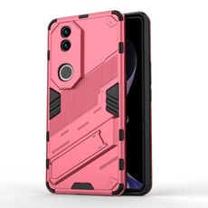 Per vivo V50 5G Global Punk Armor 2 in 1 PC + TPU Custodia per telefono con supporto (rosso chiaro)