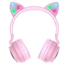 hoco W27 Auricolare Bluetooth con orecchie di gatto (rosa)