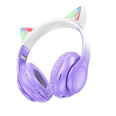 hoco W42 Cat Ear Headset Bluetooth Auricolare (viola uva)