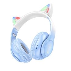 hoco W42 Auricolare Bluetooth con orecchie di gatto (blu cristallo)