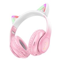 hoco W42 Auricolare Bluetooth con orecchie di gatto (rosa ciliegio)