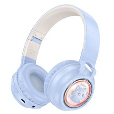 hoco W50 Auricolare Bluetooth carino e divertente da indossare sulla testa (blu)
