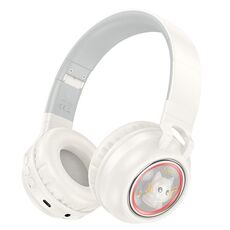 hoco W50 Auricolare Bluetooth carino e divertente da indossare sulla testa (beige)