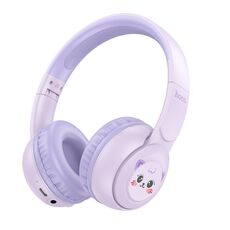 hoco W60 Rhyme Auricolare Bluetooth per bambini montato sulla testa (Fantasy Purple)