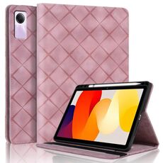 Per Xiaomi Redmi Pad SE 11 2023 Custodia per tablet intelligente in pelle goffrata a rombo (rosa)