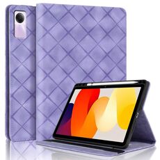 Per Xiaomi Redmi Pad SE 11 2023 Custodia per tablet intelligente in pelle goffrata a rombo (viola)