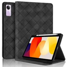 Per Xiaomi Redmi Pad SE 11 2023 Custodia per tablet intelligente in pelle goffrata a rombo (nero)