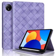 Per Xiaomi Redmi Pad SE 8.7 Custodia per tablet intelligente in pelle goffrata a rombo (viola)
