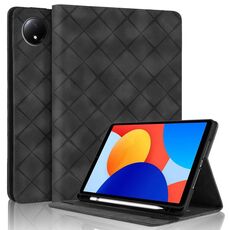 Per Xiaomi Redmi Pad SE 8.7 Custodia per tablet intelligente in pelle goffrata a rombo (nera)