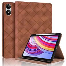 Per Xiaomi Redmi Pad Pro 12.1 2024 Custodia per tablet in pelle goffrata a rombo (marrone)