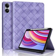 Per Xiaomi Redmi Pad Pro 12.1 2024 Custodia per tablet in pelle goffrata a rombo (viola)