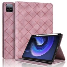 Per Xiaomi Pad 6 / 6 Pro Custodia per tablet in pelle goffrata Rhombus (rosa)