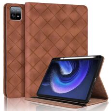 Per Xiaomi Pad 6 / 6 Pro Custodia per tablet in pelle goffrata Rhombus (marrone)