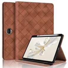 Per Honor Pad 9 12.1 2023 Custodia per tablet in pelle goffrata a rombo (marrone)