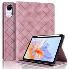 Custodia per tablet in pelle goffrata a rombo per Honor Pad V9 11.5 (rosa)