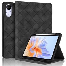 Custodia per tablet in pelle goffrata a rombo per Honor Pad V9 11.5 (nera)