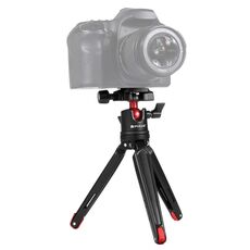 PULUZ Mini treppiede da tavolo in metallo tascabile con testa a sfera a 360 gradi per DSLR e fotocamere digitali, altezza regolabile: 11-21 cm