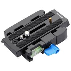 Adattatore per morsetto a sgancio rapido PULUZ + piastra a sgancio rapido per fotocamere DSLR e SLR (nero)