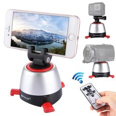 PULUZ Testata panoramica elettronica con rotazione di 360 gradi con telecomando per smartphone, GoPro, fotocamere DSLR (rosso)
