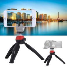 Pulluz Pocket Mini Tripod Mount con testa a sfera a 360 gradi per smartphone, Gopro, telecamere DSLR (rosso)