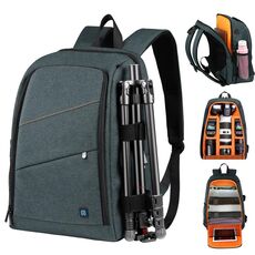 PULUZ Outdoor portatile impermeabile impermeabile a prova di zaino doppio zaino palmare PTZ Stabilizzatore Stabilizzatore per fotocamera con copertura a pioggia per fotocamera digitale, DJI Ronin-SC / Ronin-S (Grigio)
