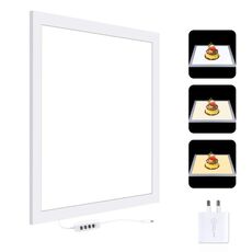 PULUZ 38cm 1200LM LED Fotografia Pannello lampada senza ombre con interruttore, materiale acrilico, nessuna luce dimmerabile polare, area effettiva 34,7 cm x 34,7 cm (spina AU)