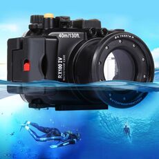 Custodia impermeabile per fotocamera subacquea PULUZ da 40 m per Sony RX100 IV (nera)
