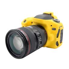 Custodia protettiva in silicone morbido PULUZ per Canon EOS 80D (gialla)