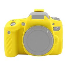 Custodia protettiva in silicone morbido PULUZ per Canon EOS 77D (gialla)