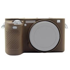 Custodia protettiva in silicone morbido Puluz per Sony ILCE-6500 (caffè)