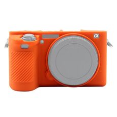 Custodia protettiva in silicone morbido Puluz per Sony ILCE-6500 (Orange)