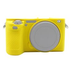 Custodia protettiva in silicone morbido Puluz per Sony ILCE-6500 (giallo)