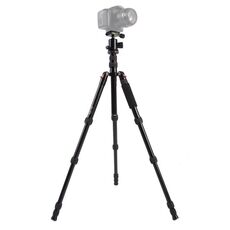 Triopo MT-2505C Treppiede in alluminio portatile regolabile con testa a sfera NB-1S per fotocamera DSLR Canon Nikon Sony (nero)
